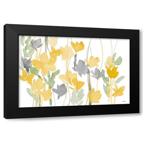 Yellow Modern Garden Black Modern Wood Framed Art Print with Double Matting by Loreth, Lanie