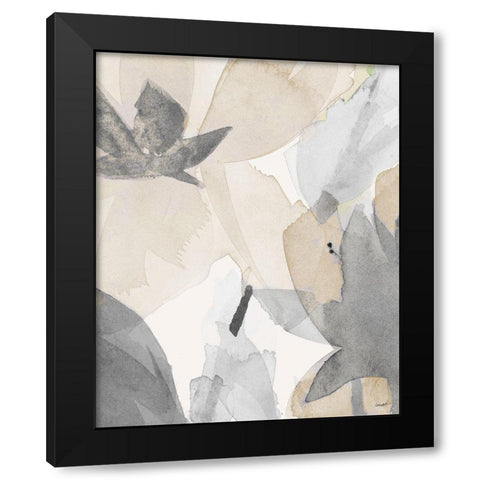 Muted Delicate Floral I Black Modern Wood Framed Art Print with Double Matting by Loreth, Lanie