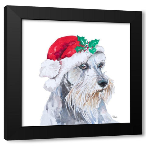 Holiday Dog IV Black Modern Wood Framed Art Print by Pinto, Patricia