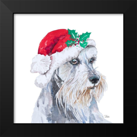 Holiday Dog IV Black Modern Wood Framed Art Print by Pinto, Patricia