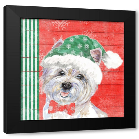 Holiday Puppy IV Black Modern Wood Framed Art Print by Pinto, Patricia