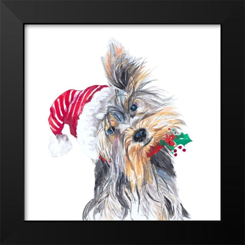 Holiday Dog III Black Modern Wood Framed Art Print by Pinto, Patricia
