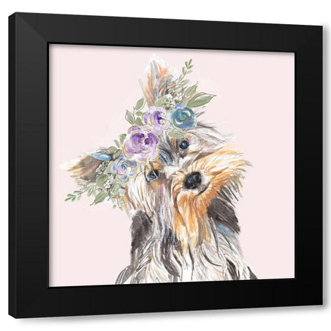 Flower Crown Pet II Black Modern Wood Framed Art Print by Pinto, Patricia