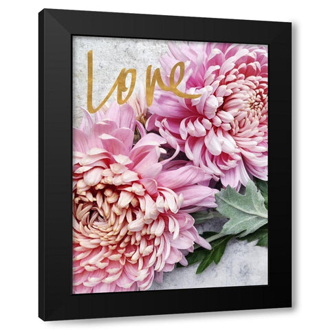 Love Black Modern Wood Framed Art Print with Double Matting by Gardner, Sarah