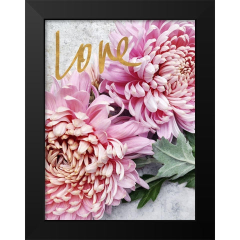 Love Black Modern Wood Framed Art Print by Gardner, Sarah