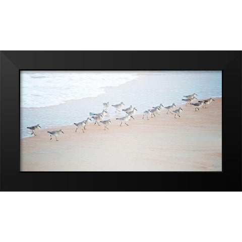 Coastal March Black Modern Wood Framed Art Print by Nawrocke, Bruce