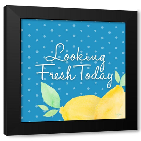Looking Fresh Today Black Modern Wood Framed Art Print by James, Nola
