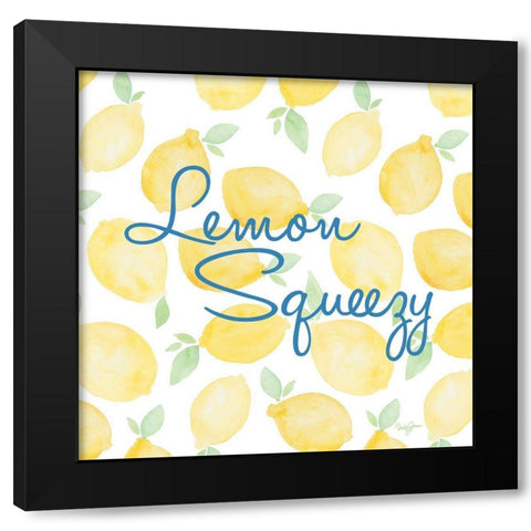 Lemon Squeezy Black Modern Wood Framed Art Print with Double Matting by James, Nola