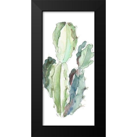 Succulent Motif Panel I Black Modern Wood Framed Art Print by Loreth, Lanie