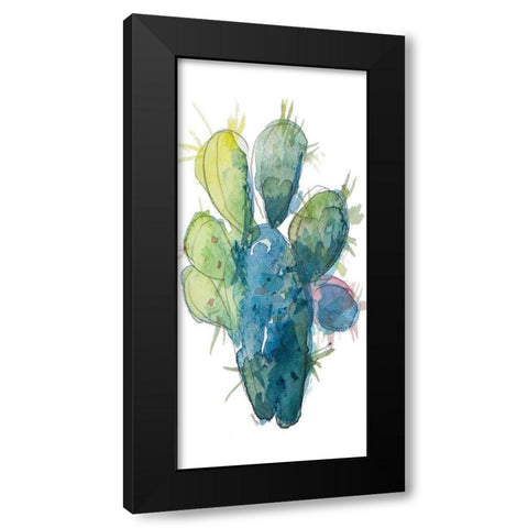 Succulent Motif Panel IV Black Modern Wood Framed Art Print by Loreth, Lanie