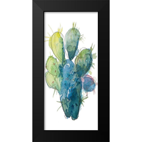Succulent Motif Panel IV Black Modern Wood Framed Art Print by Loreth, Lanie