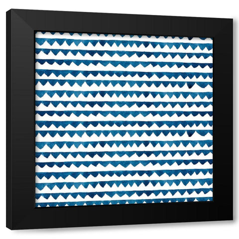 Blue Southwest Pattern I Black Modern Wood Framed Art Print by Loreth, Lanie