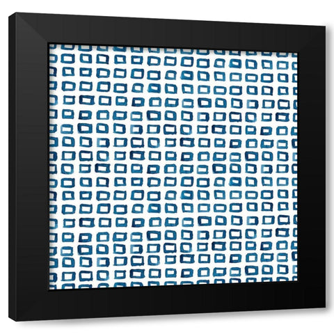 Blue Southwest Pattern II Black Modern Wood Framed Art Print by Loreth, Lanie