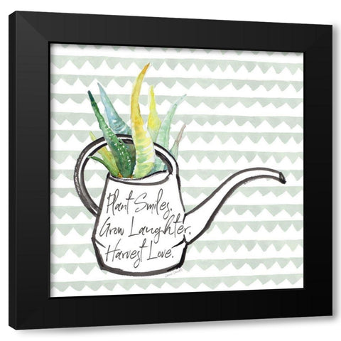 Plants Harvest Love Black Modern Wood Framed Art Print by Loreth, Lanie