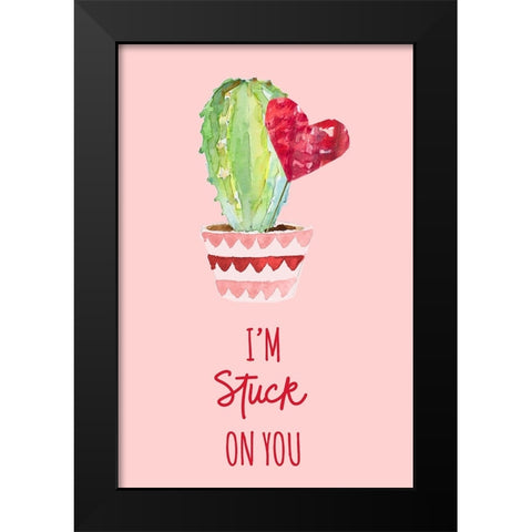 Im Stuck on You Black Modern Wood Framed Art Print by Loreth, Lanie