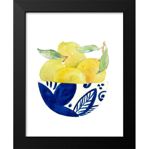 Bowl of Lemons I Black Modern Wood Framed Art Print by Loreth, Lanie