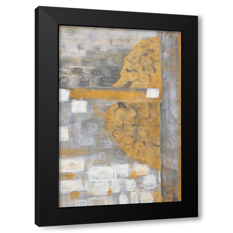 Golden Azteca I Black Modern Wood Framed Art Print with Double Matting by Pattinian, Merri