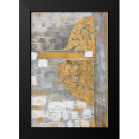 Golden Azteca I Black Modern Wood Framed Art Print by Pattinian, Merri