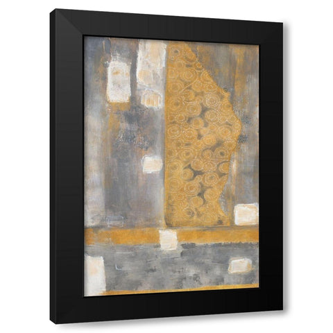 Golden Azteca II Black Modern Wood Framed Art Print with Double Matting by Pattinian, Merri