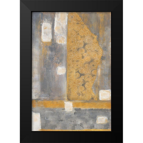 Golden Azteca II Black Modern Wood Framed Art Print by Pattinian, Merri
