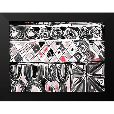 Many Levels II Black Modern Wood Framed Art Print by Pattinian, Merri
