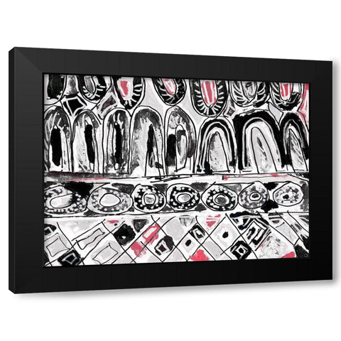 Many Levels I Black Modern Wood Framed Art Print by Pattinian, Merri