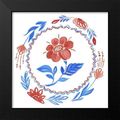 Provence Floral II Black Modern Wood Framed Art Print by Del Sol, Ani