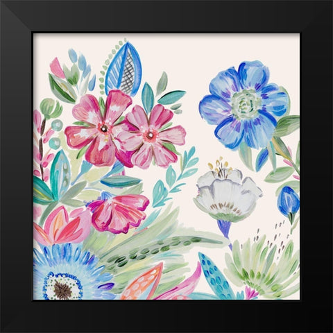 Spring Flower Garden III Black Modern Wood Framed Art Print by Del Sol, Ani