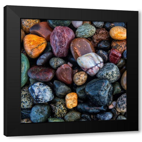 Ocean Rocks II Black Modern Wood Framed Art Print by Amos, Andy
