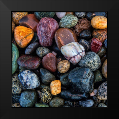 Ocean Rocks II Black Modern Wood Framed Art Print by Amos, Andy