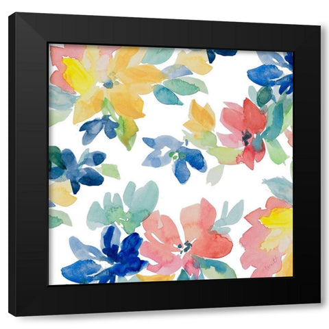 Spring Flowers I Black Modern Wood Framed Art Print by Loreth, Lanie