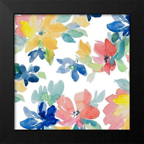 Spring Flowers I Black Modern Wood Framed Art Print by Loreth, Lanie