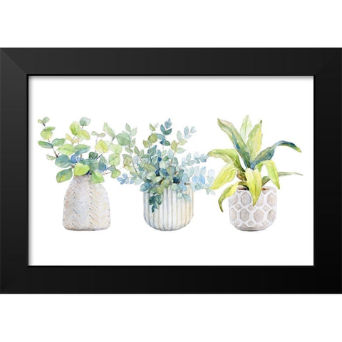 Decorative Plant Trio I Black Modern Wood Framed Art Print by Loreth, Lanie