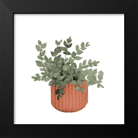 Plant In Terracotta  Pot IV Black Modern Wood Framed Art Print by Loreth, Lanie