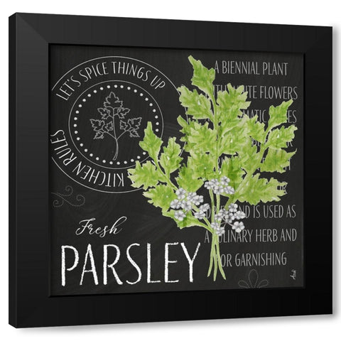 Garden Grown Herbs I Black Modern Wood Framed Art Print with Double Matting by Metz, Andi