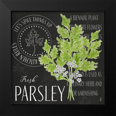 Garden Grown Herbs I Black Modern Wood Framed Art Print by Metz, Andi