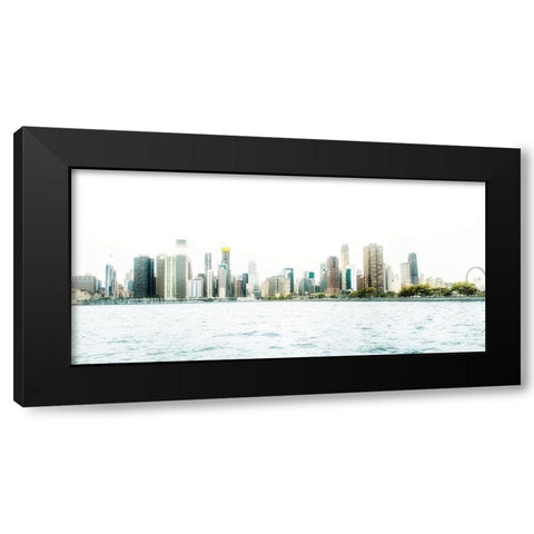Chicago Coastline Black Modern Wood Framed Art Print by Bill Carson Photography