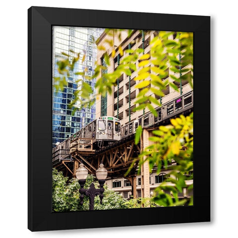 Late Subway Ride Black Modern Wood Framed Art Print with Double Matting by Bill Carson Photography