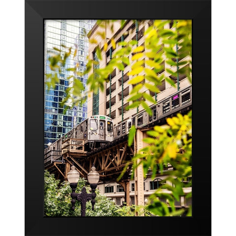 Late Subway Ride Black Modern Wood Framed Art Print by Bill Carson Photography