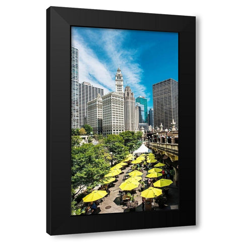 Chicago Mornings Black Modern Wood Framed Art Print with Double Matting by Bill Carson Photography