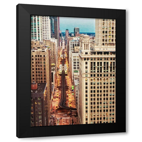 City View Black Modern Wood Framed Art Print by Bill Carson Photography