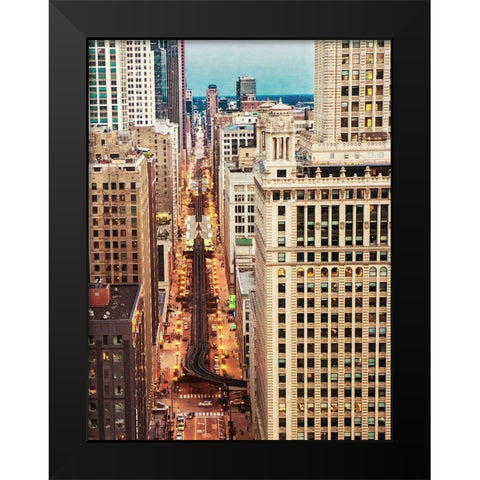 City View Black Modern Wood Framed Art Print by Bill Carson Photography