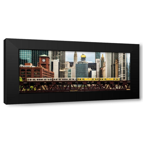 Train Rail Black Modern Wood Framed Art Print with Double Matting by Bill Carson Photography