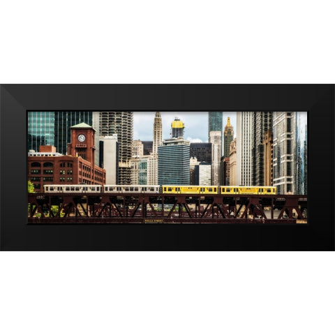 Train Rail Black Modern Wood Framed Art Print by Bill Carson Photography