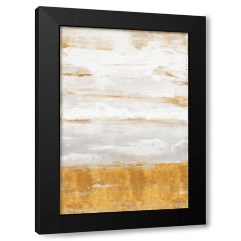 Golden Land Black Modern Wood Framed Art Print by Hewitt, L.