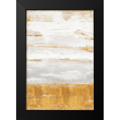 Golden Land Black Modern Wood Framed Art Print by Hewitt, L.