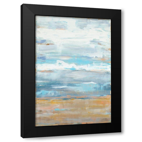 Golden Dreams I Black Modern Wood Framed Art Print with Double Matting by Hewitt, L.