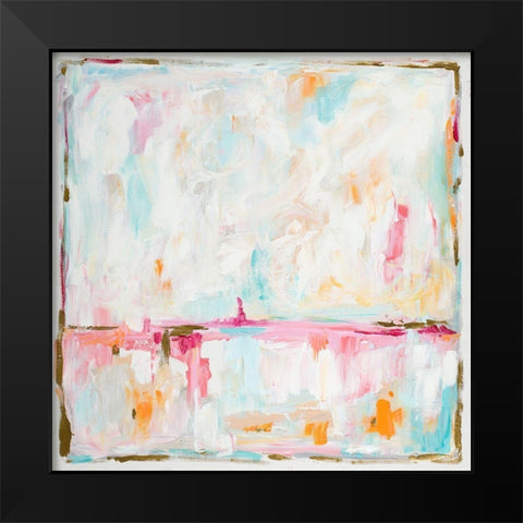 Cotton Candy Cloud Black Modern Wood Framed Art Print by Hewitt, L.