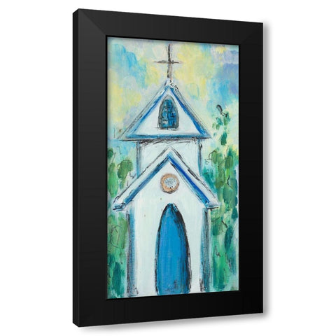 Chapel Black Modern Wood Framed Art Print with Double Matting by Hewitt, L.