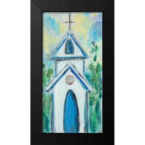 Chapel Black Modern Wood Framed Art Print by Hewitt, L.